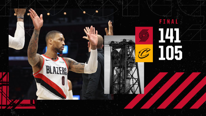 925直播吧讯 5月6日讯 NBA常规赛，骑士主场迎战开拓者