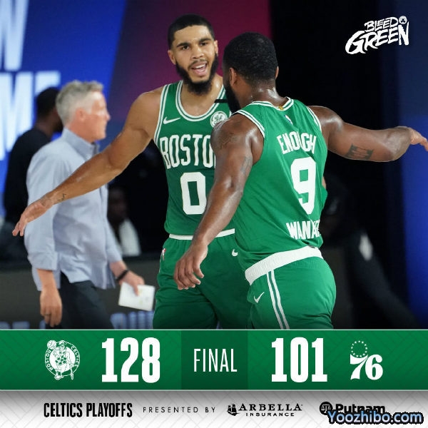 <a href=/lanq/celtics/ target=_blank class=infotextkey>凯尔特人</a>再胜<a href=/lanq/76ers/ target=_blank class=infotextkey>76人</a>大比分2-0！