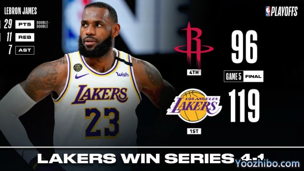<a href=/lanq/lakers/ target=_blank class=infotextkey>湖人</a>大胜<a href=/lanq/rockets/ target=_blank class=infotextkey>火箭</a>大比分4-1晋级西决