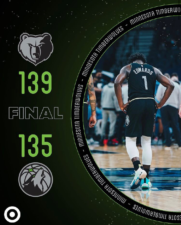 925直播吧讯 5月6日讯 NBA常规赛灰熊对阵森林狼