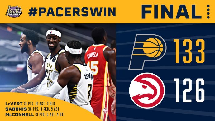 925直播吧讯 5月7日讯 NBA常规赛，老鹰客场挑战步行者